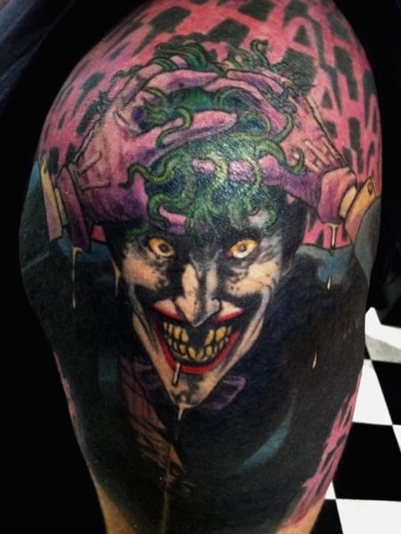 Joker Shoulder Tattoo