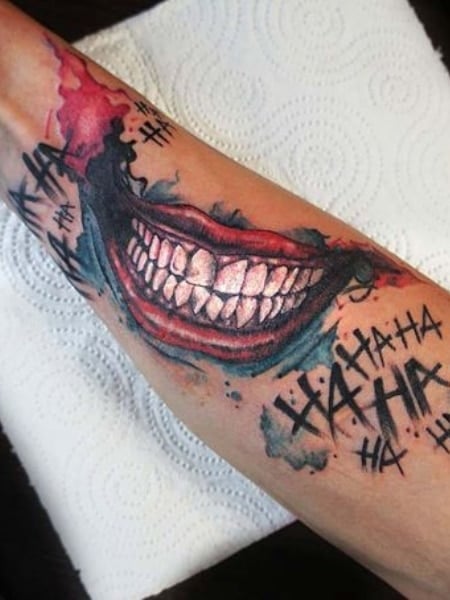 Arm Joker Tattoo by Fat Foogo