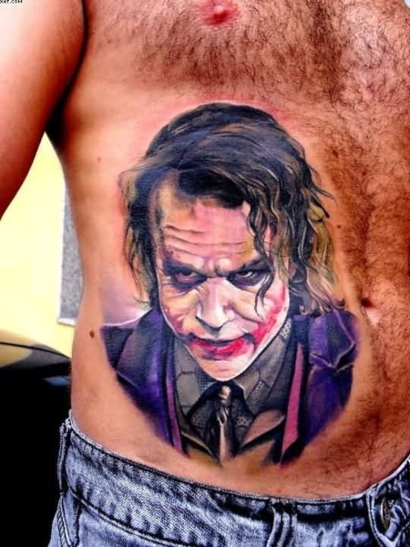 Joker Stomach Tattoo2