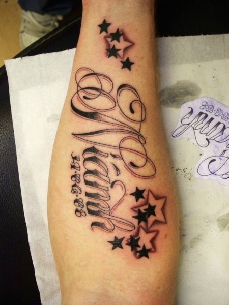 Leg Name Tattoos 2