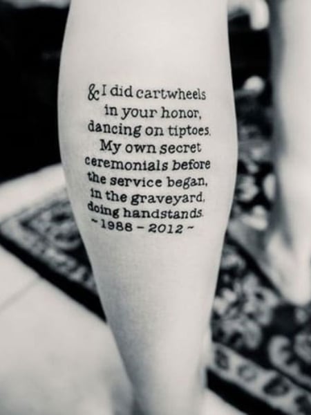 Leg Quote Tattoos 2