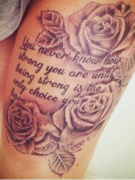 Leg Quote Tattoos