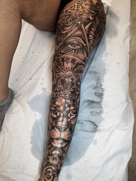 Leg Sleeve Tattoo 1
