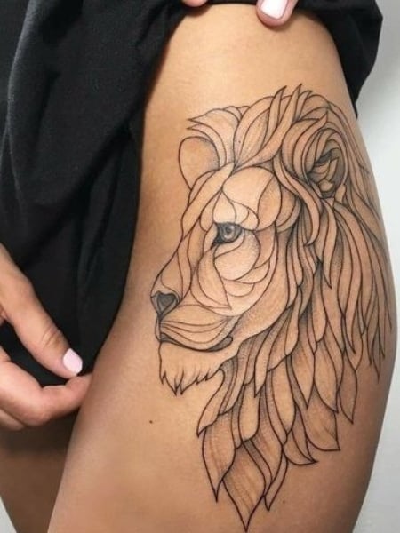 Lion Leg Tattoo 2