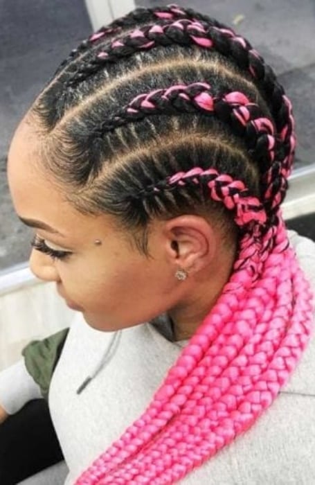 Pink Goddess Braids