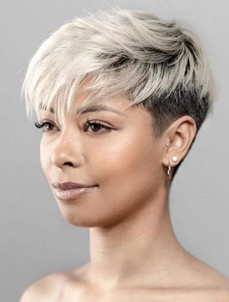 Pixie Cut With Bleached Hair At The Top (1)