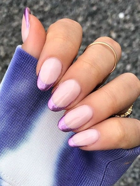 Purple French Tip Nails