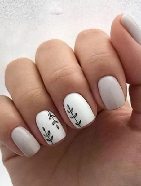 Simple Nature Inspired Nails