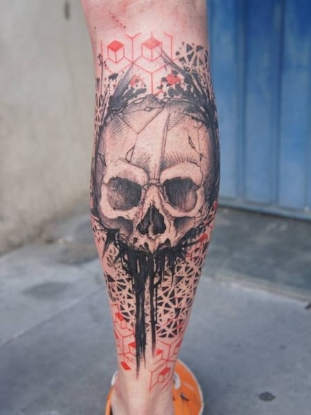 Skull Leg Tattoo2