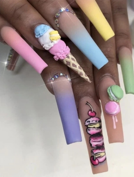 Sweet Tooth Nail Design Acrylic Nail Ideas Queenofnails Copy (1)