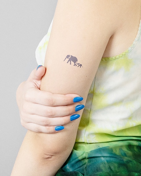 Temporary Elephant Tattoo