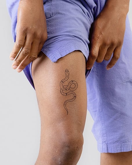 Temporary Leg Tattoo