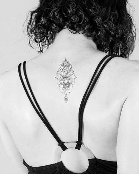 Temporary Lotus Flower Tattoo