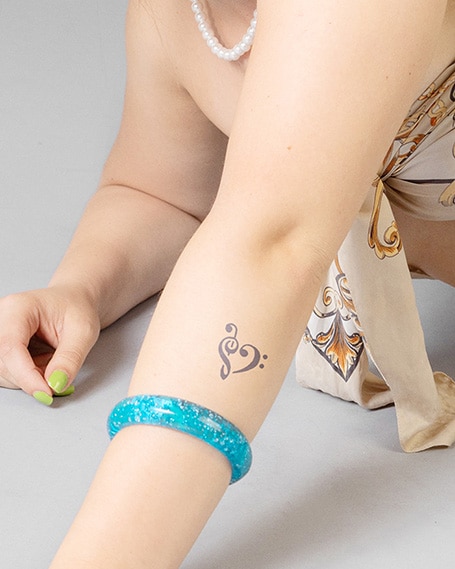 Temporary Music Tattoo