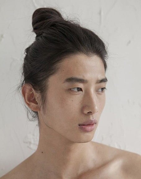 Top Knot Asian Men Hairstyle