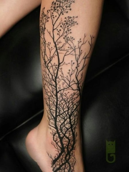 Tree Leg Tattoo 2