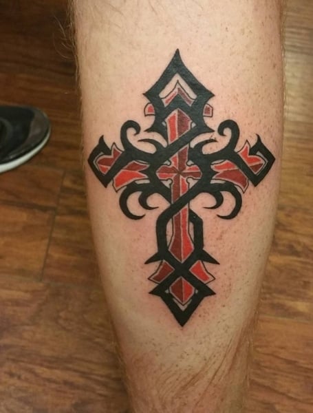 Tribal Cross Tattoo 2