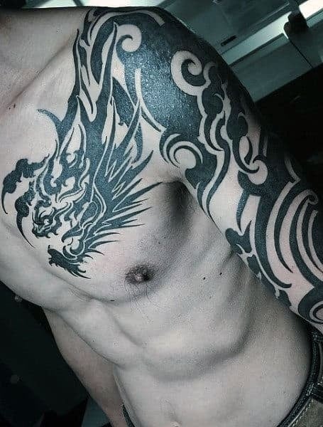 Tribal Dragon Tattoo