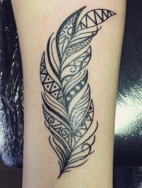 Tribal Feather Tattoo2