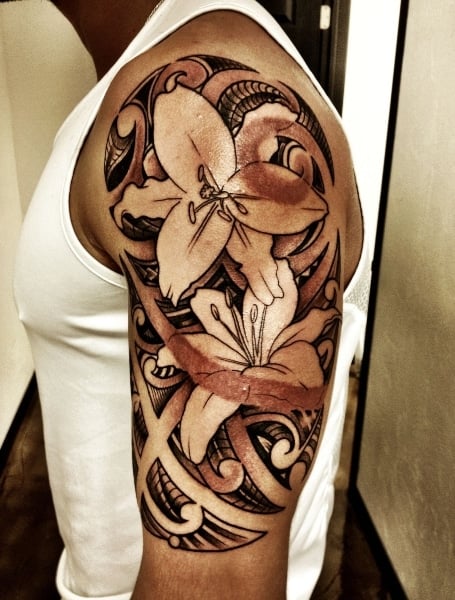 Tribal Flower Tattoo 2