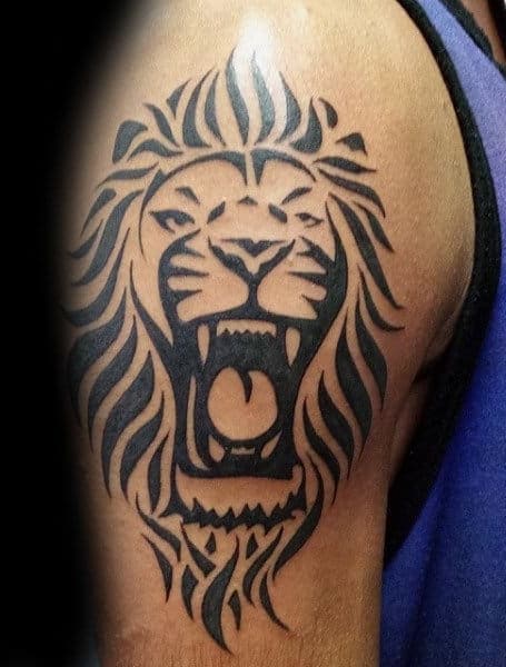 Tribal Lion Tattoo 2
