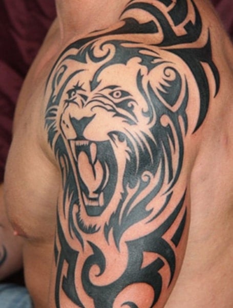 Tribal Lion Tattoo