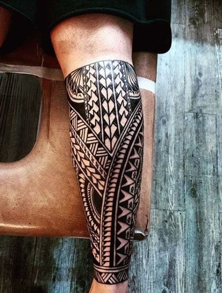Tribal Leg Tattoo 2