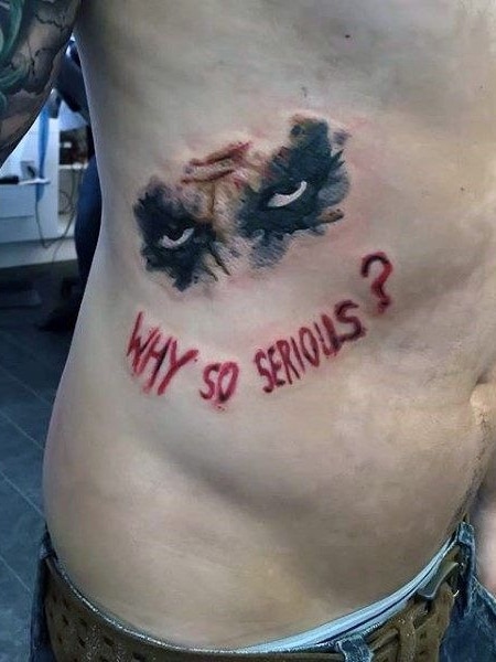 Tattoo uploaded by Saskia  Batman Joker Heath Ledger why so serious  HAHAHAHAHAHAAAA  Tattoodo