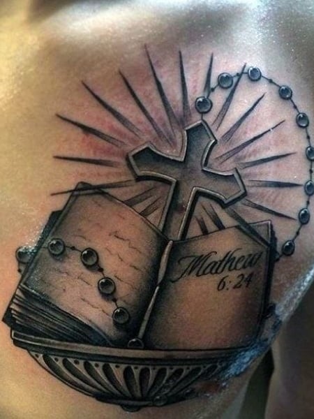 Jesus and Bible Tattoo