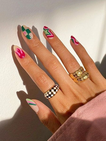 Cute Retro Nails