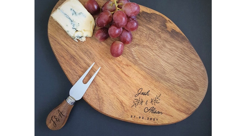 Engraved Wedding Gift Cheese Board