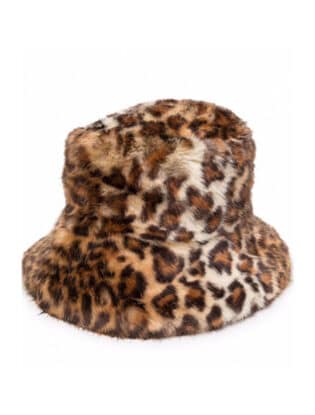 Faux Fur Animal Print Hats