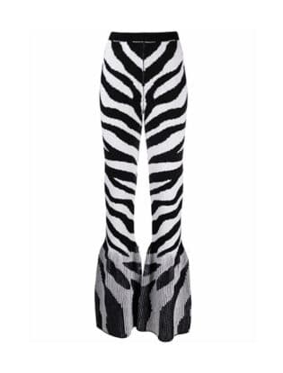 Flared Zebra Trousers