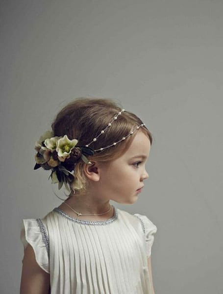 Floral Updo For Short Hair