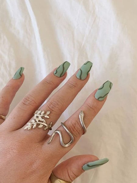 Green Summer Nails