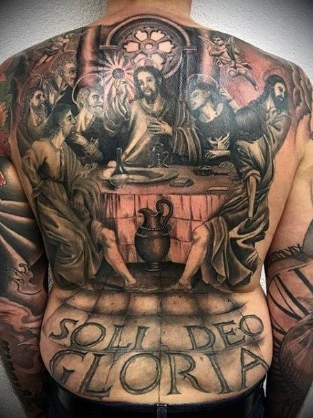 Jesus Back Tattoo 1
