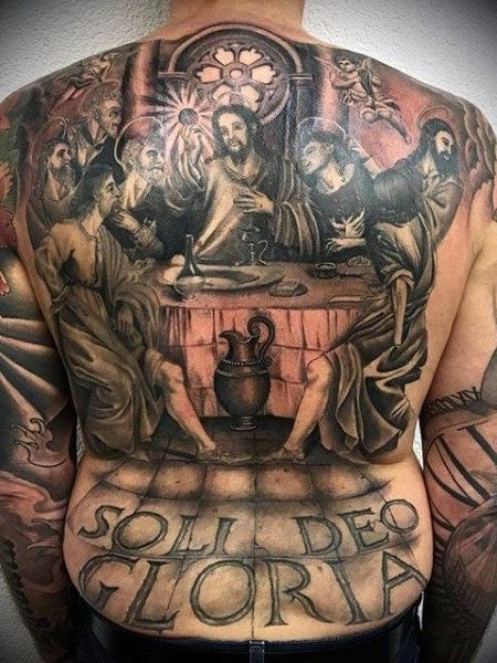 40 Jesus Back Tattoo Designs for Men  Idee dellinchiostro religioso   Tatuaggio  Jesus tattoo Heaven tattoos Back tattoo