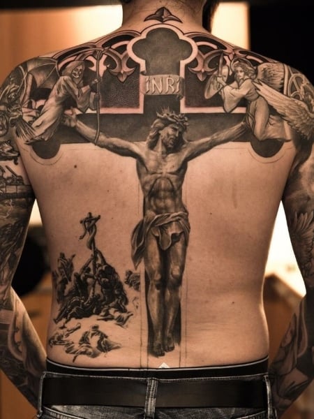 Jesus Back Tattoo