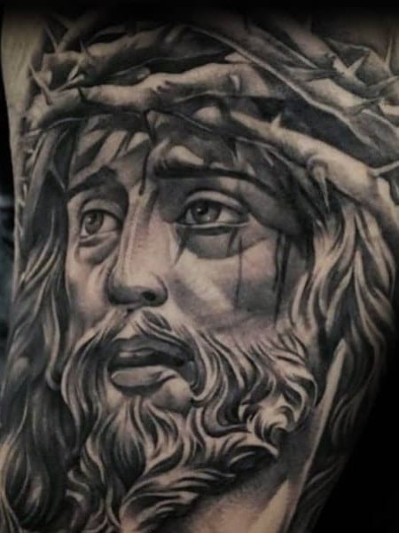 Jesus Crown Tattoo 1
