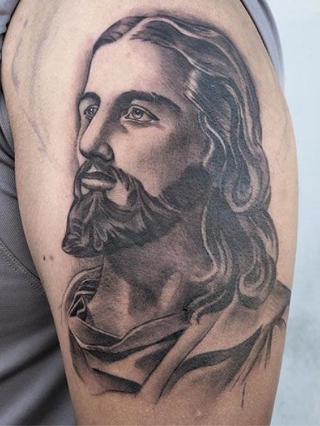 Jesus Face Tattoo 