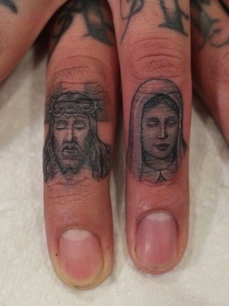 Jesus Finger Tattoo1