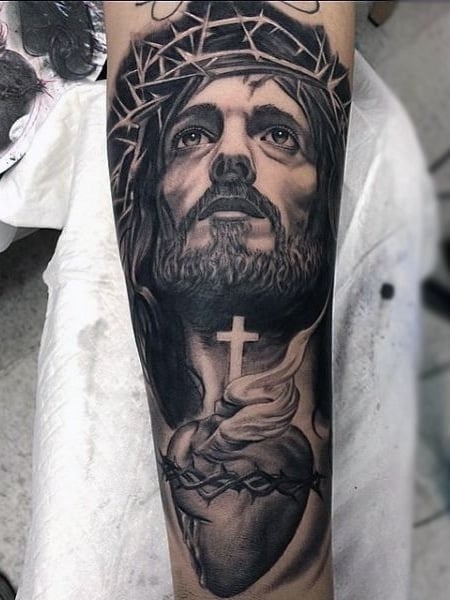 Jesus Christ tattoo Jesus Tattoos  by Andrew agelessarttattoos  Medium