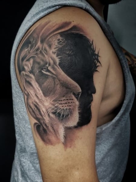 Jesus Lion Tattoo