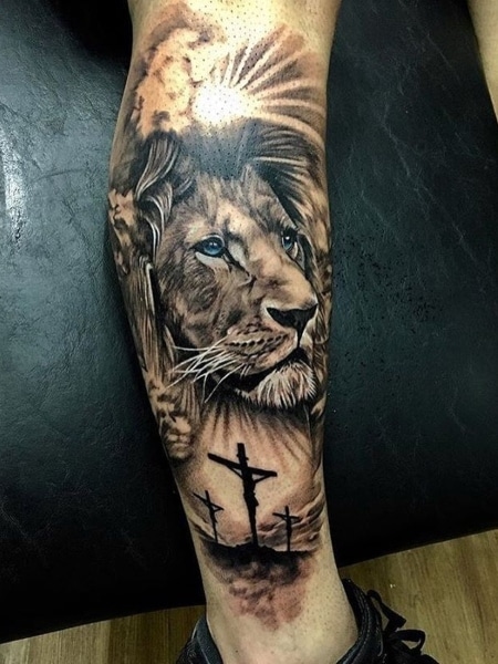 Jesus Lion Tattoo