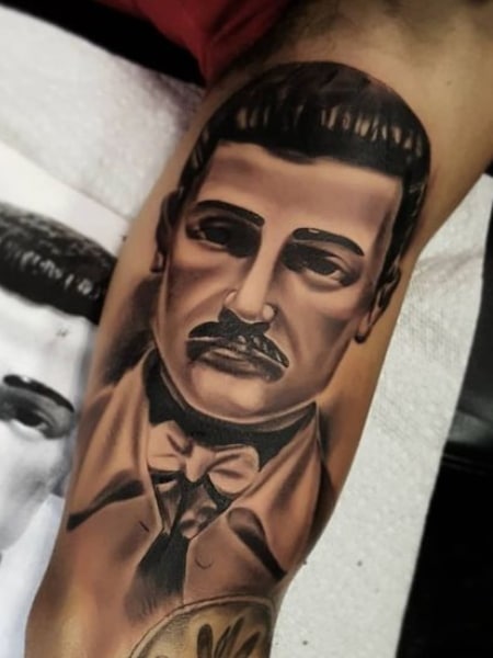 Jesus Malverde Tattoo 1