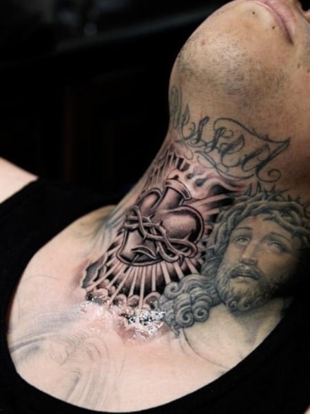 Truely a work of art!!! | Christ tattoo, Jesus tattoo, Cross tattoo designs