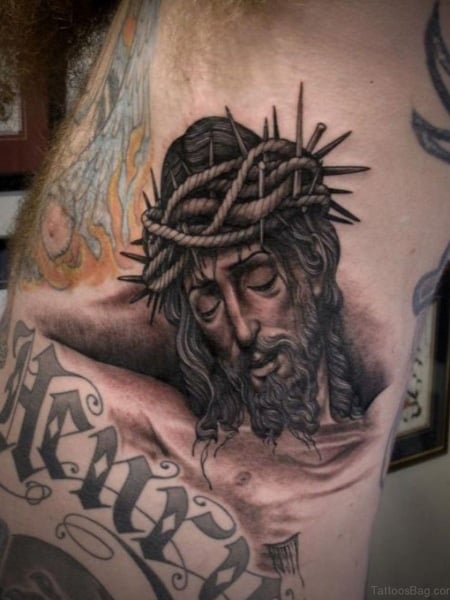 Jesus Rib Cage Tattoo (1)