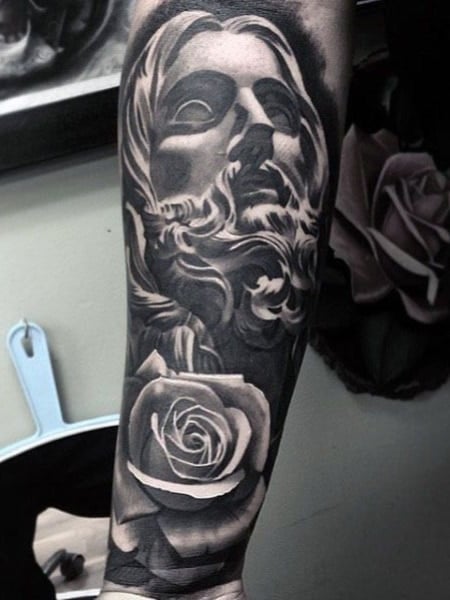 Jesus Rose Tattoo