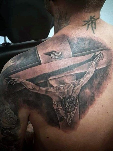Jesus Shoulder Tattoo 