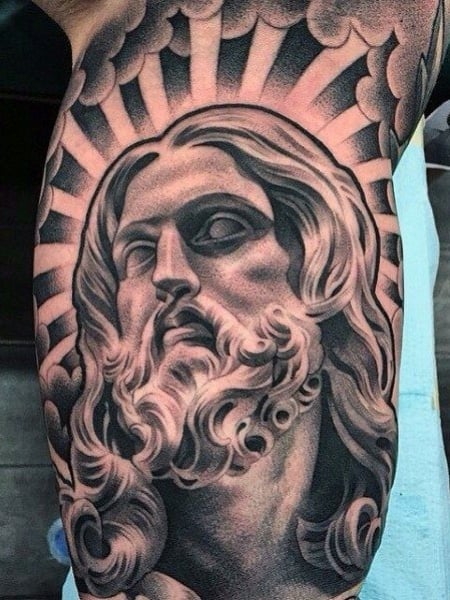 Jesus Statue Tattoo 1